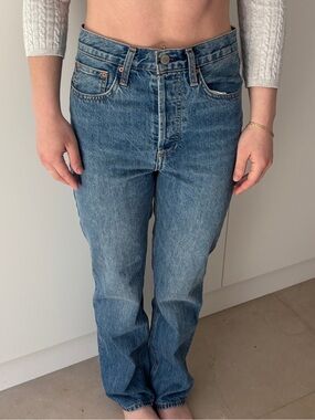 Denim Forum (Aritzia) The Joni High Rise Loose 29L Light Blue Denim Jeans